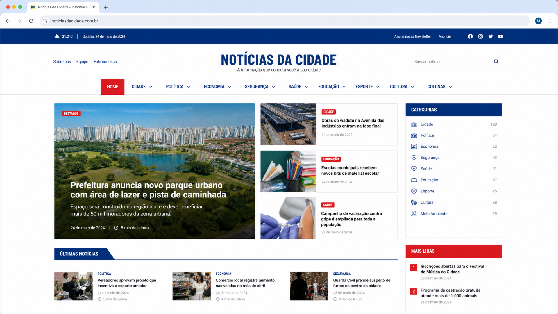 Notícias da Cidade — Portal de notícias locais
