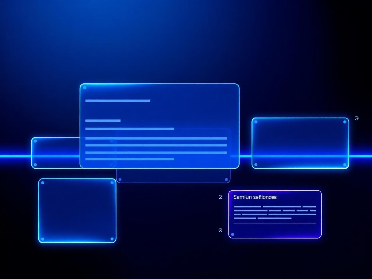 Ilustração abstrata de blocos de layout de um site
